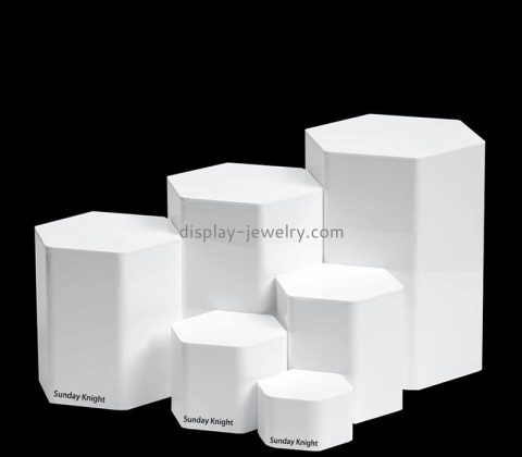 Custom wholesale acrylic hexagonal jewelry display risers ODJ-211