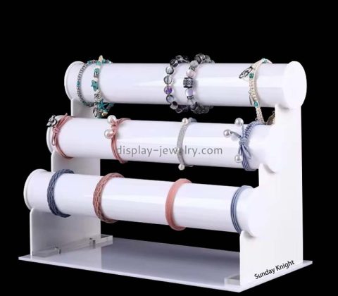 Custom wholesale acrylic bracelet display rack with 3 tubes BDJ-357