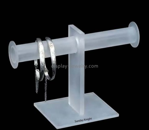 Custom wholesale frosted acrylic T bar bracelet display stand BDJ-354