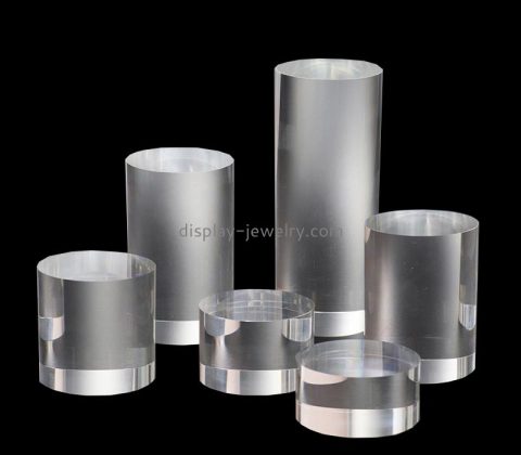 China acrylic supplier custom plexiglass cylinder fahsion earbob display risers EDJ-576