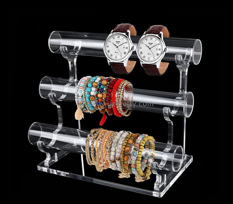 Plexiglass item manufacturer custom acrylic 3 tier jewelry bracelet organizer stand BDJ-281