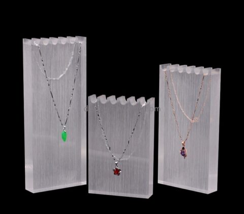 Plexiglass item manufacturer custom acrylic jewelry necklace window display props blocks NDJ-831