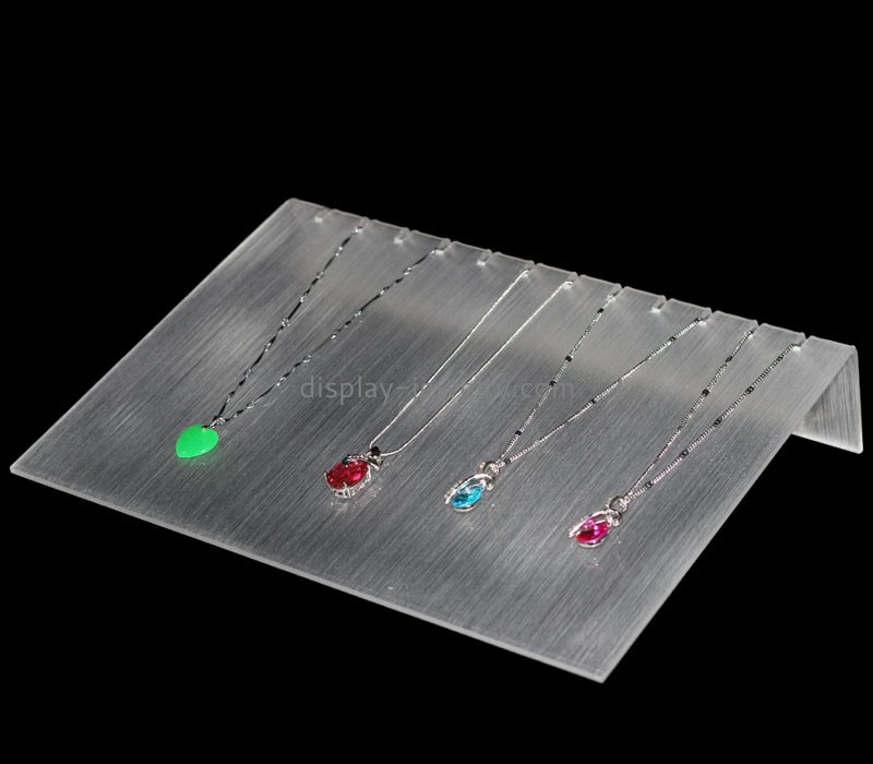 China acrylic manufacturer custom plexiglass jewellery display rack perspex necklace display stand NDJ-815