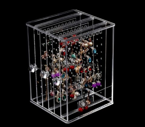 Acrylic jewelry display manufcturer custom plexiglass earring showcase EDJ-546