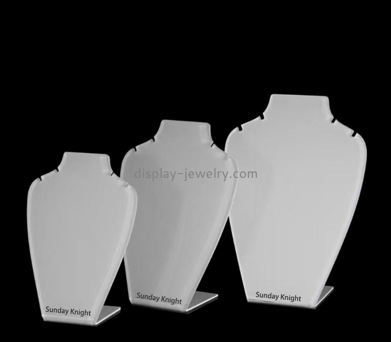 Custom wholesale acrylic portrait necklace display stands NDJ-904