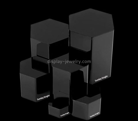 Custom wholesale acrylic hexagonal jewelry display risers stands ODJ-212