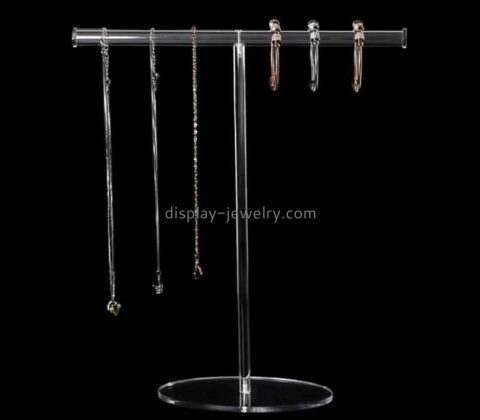 Custom plexiglass T bar display stand for jewellery shop ODJ-184