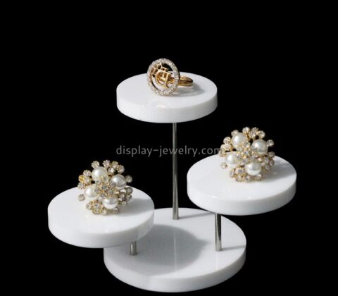 Custom acrylic 3 tiers jewelry ring display risers RDJ-341