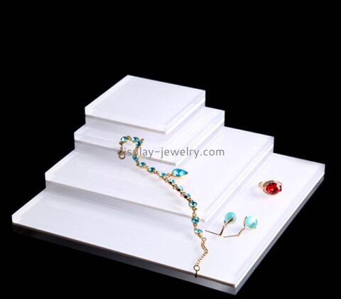 Custom white plexiglass jewelry display blocks props ODJ-179