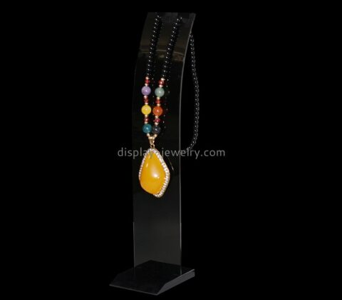 Custom black acrylic retail shop necklace display stand NDJ-868