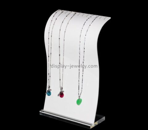 Custom white acrylic jewelry necklaces display props NDJ-861