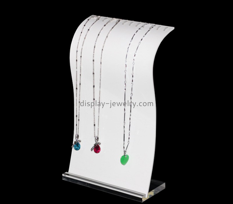 Custom white acrylic jewelry necklaces display props NDJ-861