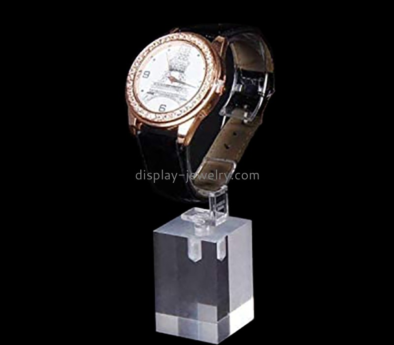 Custom clear plexiglass trade show watch display block WDJ-109