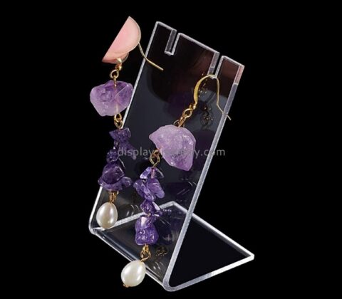 Perspex item manufacturer custom plexiglass L-shape earring holder EDJ-583