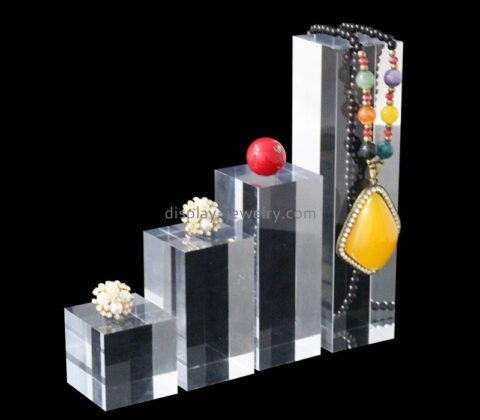 China acrylic manufacturer custom lucite square column jewelry display stands ODJ-159