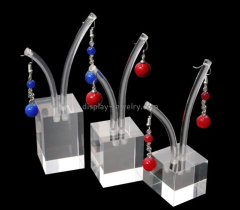 China perspex manufacturer custom acrylic jewelry earring display rack EDJ-566