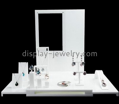 Custom acrylic product display standing necklace holder cheap jewellery display stands NDJ-048