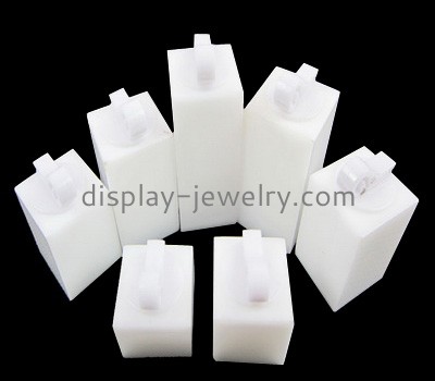 Custom white acrylic rings display blocks RDJ-281