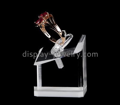 Lucite manufacturer customized solid clear acrylic ring display blocks RDJ-203