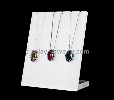 Customize perspex white necklace display stand NDJ-596