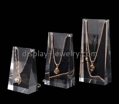 Customize clear tall necklace display stand NDJ-595