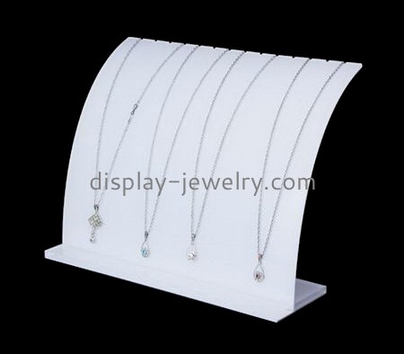 Customized white acrylic jewelry displays for sale NDJ-435