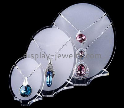 Custom round acrylic jewelry necklace displaying stand for sale NDJ-175