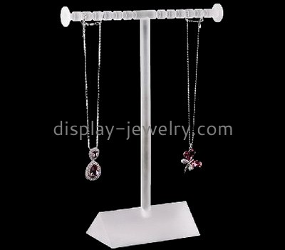 Custom plastic display stands acrylic jewelry display t bar necklace display NDJ-073