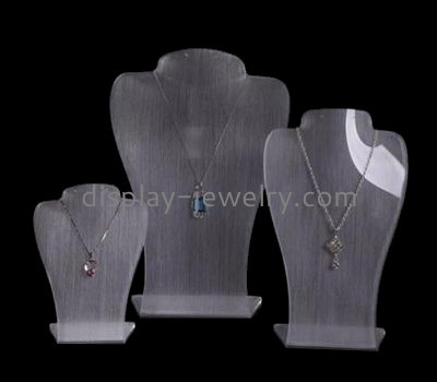 Custom acrylic displays and holders jewellery display busts wholesale acrylic necklace stand NDJ-064