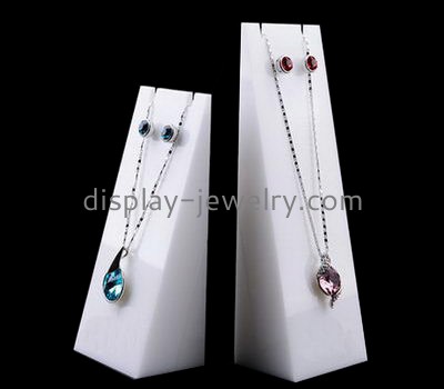 Custom design acrylic jewellery display stands cheap jewelry stands and displays long necklace display NDJ-035