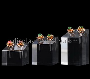 Plexiglass company custom solid clear acrylic earring display blocks EDJ-272