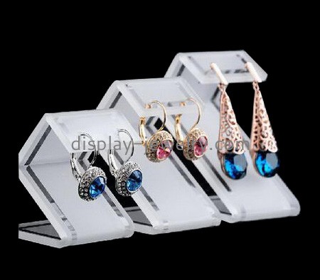 Customized small perspex display stands white earring stand jewellry display stands EDJ-027