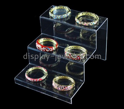 Custom 3 tiers clear acrylic bracelet display stand RDJ-267