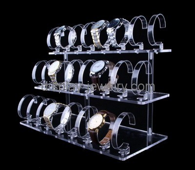 Clear acrylic 3 tiered watch display stands WDJ-035