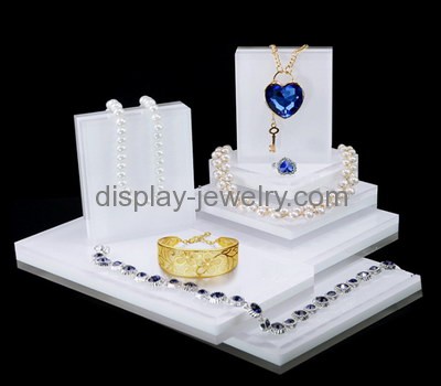 Bespoke white perspex jewellery display NDJ-496