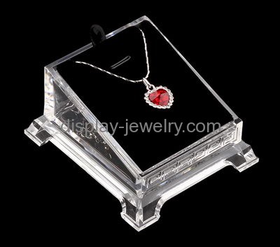 Custom design acrylic shop display cheap necklace display clear necklace display NDJ-044