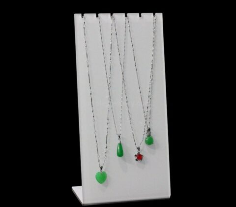 Wholesale custom acrylic L shape necklaces display organizer